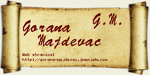 Gorana Majdevac vizit kartica